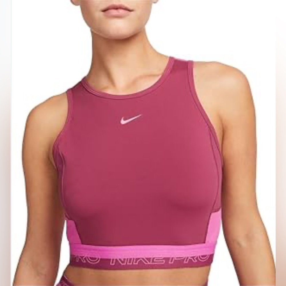 NEW Nike Women’s Dri-Fit Crop Tank Pink Size Medium